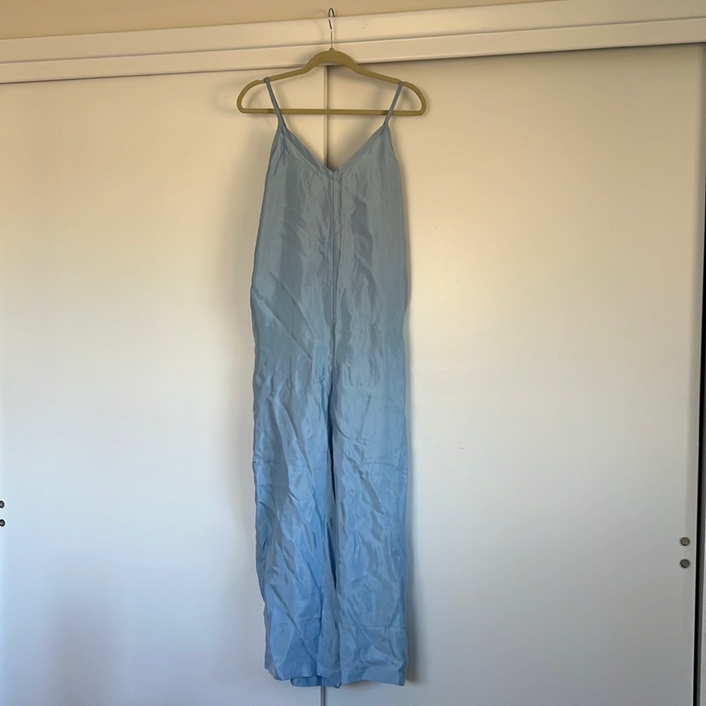 Athleta Calm & Cool Romper light blue